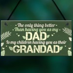 Dad Grandad Grandparent Gifts Hanging Plaque Thank You Birthday 