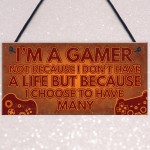 Funny GAMER Bedroom Sign Hanging Plaque Gamer Novelty Gifts