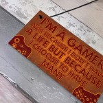 Funny GAMER Bedroom Sign Hanging Plaque Gamer Novelty Gifts