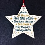 THANK YOU Gift For Auntie Uncle Wooden Star Keepsake Plaque