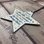 THANK YOU Gift For Auntie Uncle Wooden Star Keepsake Plaque