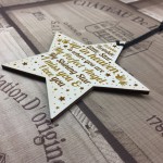 Mum Dad Nan Grandad Friend MEMORIAL Plaque Wood Star Keepsake