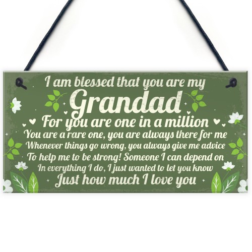 Gifts For GRANDAD Birthday Christmas Plaque Grandad Gifts