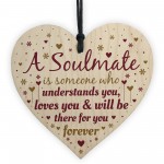 Soulmate Gifts For Girlfriend Boyfriend Husband Wife Wood Heart 