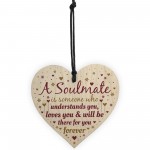 Soulmate Gifts For Girlfriend Boyfriend Husband Wife Wood Heart 