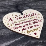 Soulmate Gifts For Girlfriend Boyfriend Husband Wife Wood Heart 