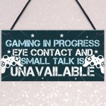 Funny Gaming Door Sign Novelty Gamer Gifts Accessories Gift Son