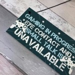 Funny Gaming Door Sign Novelty Gamer Gifts Accessories Gift Son