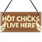 Funny Novelty CHICKEN Sign For Coop House Pet Bird Animal Hen