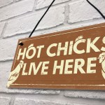 Funny Novelty CHICKEN Sign For Coop House Pet Bird Animal Hen