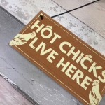 Funny Novelty CHICKEN Sign For Coop House Pet Bird Animal Hen