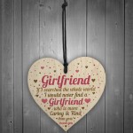 Valentines Gift For Her Girfriend Anniversary Card Heart Plaque