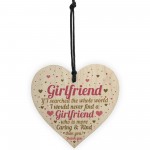 Valentines Gift For Her Girfriend Anniversary Card Heart Plaque