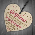 Valentines Gift For Her Girfriend Anniversary Card Heart Plaque