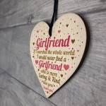 Valentines Gift For Her Girfriend Anniversary Card Heart Plaque