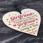 Valentines Gift For Her Girfriend Anniversary Card Heart Plaque