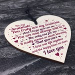 Soulmate Gift For Her Heart Anniversary Valentines Gift Keepsake