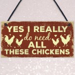 Funny Chicken Sign For Chicken Lovers Novelty Sign For Chicken