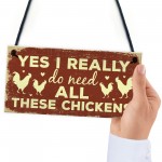 Funny Chicken Sign For Chicken Lovers Novelty Sign For Chicken