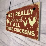 Funny Chicken Sign For Chicken Lovers Novelty Sign For Chicken