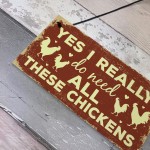 Funny Chicken Sign For Chicken Lovers Novelty Sign For Chicken