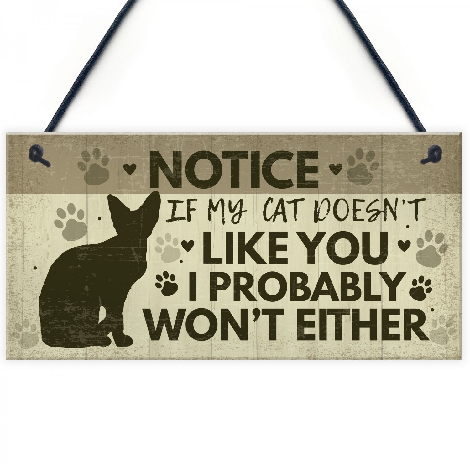  FUNNY Cat Sign  For Home Hanging Plaque Funny  Pet Sign  For Cat 