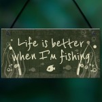 Funny Fishing Fisherman Sign Garden Shed Man Cave Plaque Gift