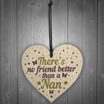 Nan Birthday Gifts Wooden Heart Friendship Plaque Thank You Gift