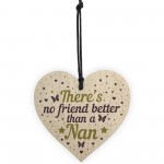 Nan Birthday Gifts Wooden Heart Friendship Plaque Thank You Gift