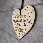 Nan Birthday Gifts Wooden Heart Friendship Plaque Thank You Gift