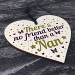 Nan Birthday Gifts Wooden Heart Friendship Plaque Thank You Gift