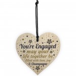 Engagement Gift Wooden Heart Wedding Gift Card Party Decorations