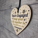 Engagement Gift Wooden Heart Wedding Gift Card Party Decorations