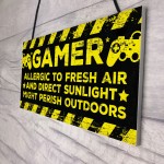 Gaming Bedroom Accessories Room Sign Novelty Birthday Gamer Gift