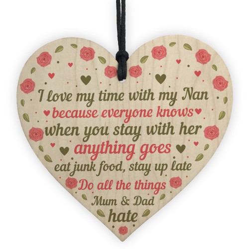 SPECIAL Birthday Thank You Gifts For Nan Wooden Heart Gifts 