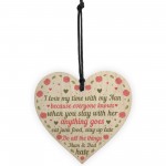 SPECIAL Birthday Thank You Gifts For Nan Wooden Heart Gifts 