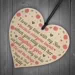 SPECIAL Birthday Thank You Gifts For Nan Wooden Heart Gifts 