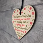 SPECIAL Birthday Thank You Gifts For Nan Wooden Heart Gifts 