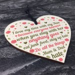 SPECIAL Birthday Thank You Gifts For Nan Wooden Heart Gifts 