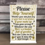 Toiletries Sign Wedding Table Decoration Standing Party Sign 