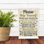 Toiletries Sign Wedding Table Decoration Standing Party Sign 