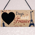 Chalkboard Holiday Countdown FRANCE Hanging Plaque Accessories