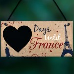 Chalkboard Holiday Countdown FRANCE Hanging Plaque Accessories