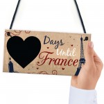 Chalkboard Holiday Countdown FRANCE Hanging Plaque Accessories