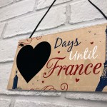 Chalkboard Holiday Countdown FRANCE Hanging Plaque Accessories