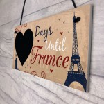 Chalkboard Holiday Countdown FRANCE Hanging Plaque Accessories