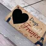 Chalkboard Holiday Countdown FRANCE Hanging Plaque Accessories