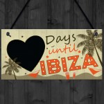 CHALKBOARD Countdown Holiday Ibiza Hanging Plaque Friendship