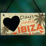 CHALKBOARD Countdown Holiday Ibiza Hanging Plaque Friendship