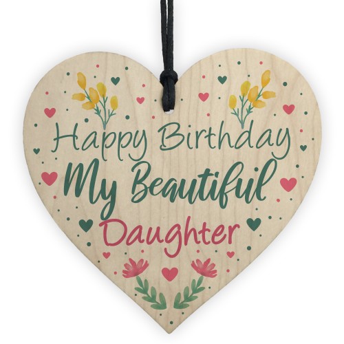 Daughter Birthday Cards Wood Heart Daughter Gift Daughter Plaque